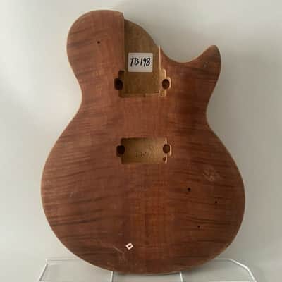 Mahogany Wood Les Paul LP Style Guitar Body with Tiger Maple Top image 1