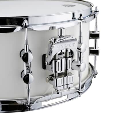 Sonor SQ1 14 In. x 6.5 In. Snare Drum - Satin Pure White (SQ1-1465-SDW-SPW) image 5