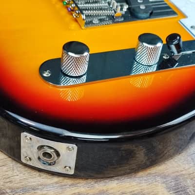 MyDream Partcaster Custom Built - Sunburst Hardtail Floral Neck image 4