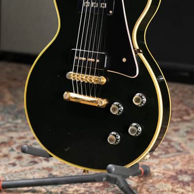 Gibson Vintage 1973 Les Paul Custom '54 Reissue Electric Guitar - Ebony with Hardshell Case - Used image 4