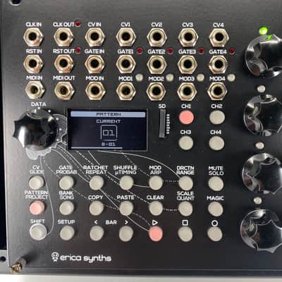 Erica Synths Black Sequencer Eurorack Module 2014 - 2020 - Black image 3