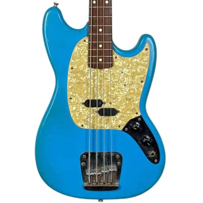 Fender Japan Mustang Bass 1997-2000 - Blue Repaint image 1