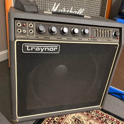 Traynor TS-75 Solid State Electric Guitar Combo Amplifier Early 80's - Black-Grey image 4