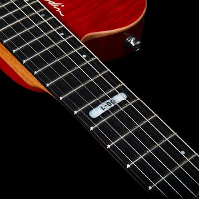 Godin (047604) DS-1 Daryl Stuermer Signature Electric Guitar - Translucent Red Flame (Demo Unit) image 7