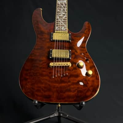 2003 Schecter Diamond Series C-1 Classic Electric Guitar with Hard Case - Antique Amber image 5