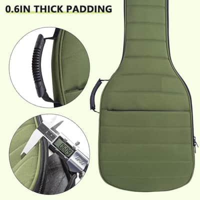 Electric Guitar Bag Electric Guitar Case Reinforced 0.6 In Thick Sponge Soft Padded Guitar Case Electric Guitar Gig Bag,Back Hanger Loop for 39 Electric Guitars image 3