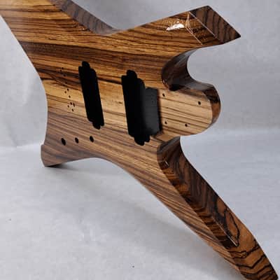 Finished Zebrawood HxH Xiphos body fits Ibanez (tm) Universe 7 string J2040 image 7