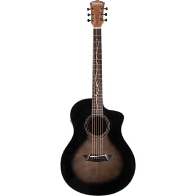 Washburn BTS9VCECH-D Bella Tono Vite S9V Studio Acoustic Electric Guitar, Charcoal Burst image 1