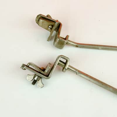 40's 50's WFL Ludwig Clip On Bass Kick Drum Spurs Vintage, Pair image 4
