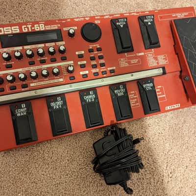 Boss GT-6B Bass Effects Processor 2010s - Red image 1