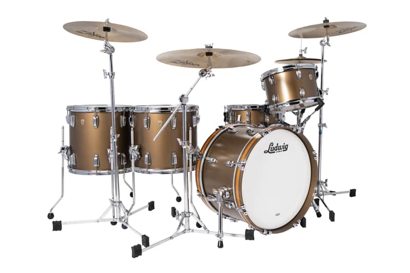 Ludwig *Pre-Order* Classic Maple Vintage Bronze Mist Lacquer 5pc Kit 20x16, 12x8, 13x9, 14x14, 16x16 Drums Shells Pack | Made in the USA | Custom Special Order | Authorized Dealer image 1