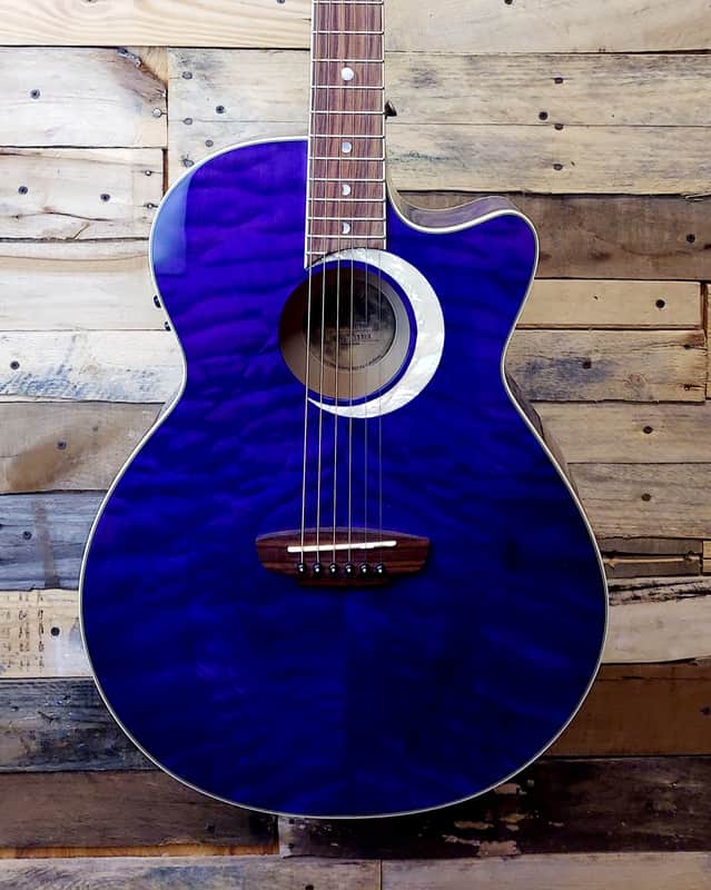 Luna Fauna Eclipse Acoustic-Electric Guitar 2010s - Transparent Purple image 1