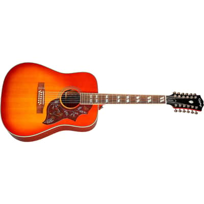Epiphone Inspired by Gibson Hummingbird 12-String Acoustic-Electric Guitar Aged Cherry Sunburst image 3