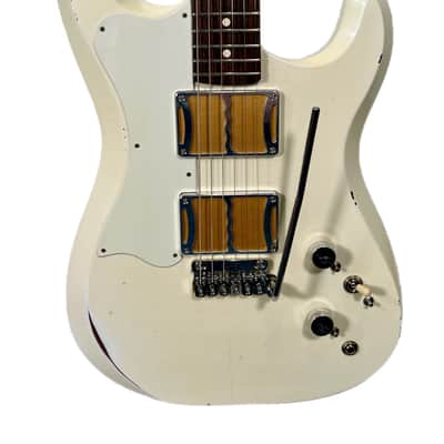 Fiam Guitars Mirari 2022 Antique White over Suntan Copper w/ Torn Trem Route, by past Ronin luthier, image 2