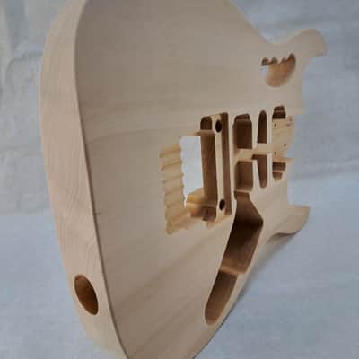 Unfinished 6 string Basswood JEM style guitar body, front route, HSH, AANJ -  B1 image 5