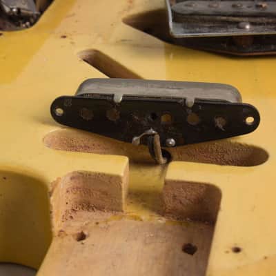 Fender Telecaster Solid Body Electric Guitar (1952), ser. #5117, molded plastic hard shell case. image 17