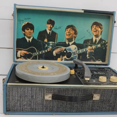 1964 Beatles NEMS Vintage Record Player 100% Original. Rare. Unrestored Free shipping.  #B028 image 2