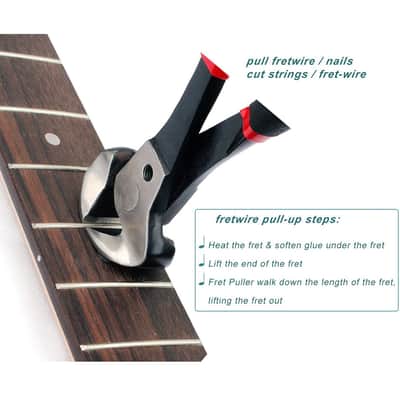 Guitar Fret Cutter & Puller Pliers – Stainless Steel Fret Nipper Tool for Guitar, Bass image 2
