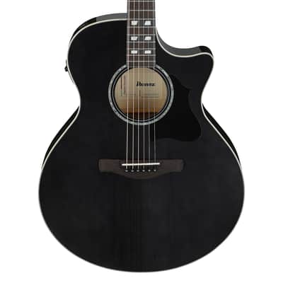 Used Ibanez AE170 Acoustic-Electric Guitar - Transparent Black High Gloss image 1