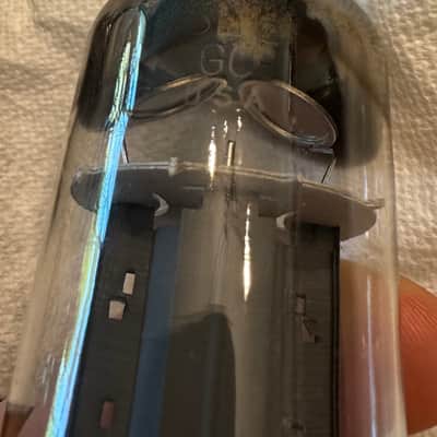 6LGGC Matched Pair Vintage Fender branded GE silver top power tubes, tested good. image 4