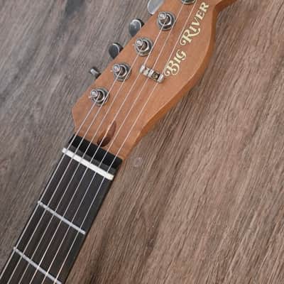 Big River “Moses” T-Style • Aged Fiesta Red Nitro • Roasted Maple/Rosewood Neck • A5 Vintage Style P/U’s image 9