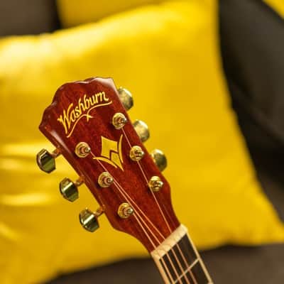 Washburn WD100DL Dreadnought Mahogany Acoustic Guitar w/ Gigbag (WD100DLMK-U) image 6
