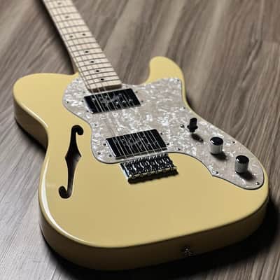 Fender Japan MIJ FSR Collection Traditional 70s Telecaster Thinline with Maple FB in Vintage White image 4