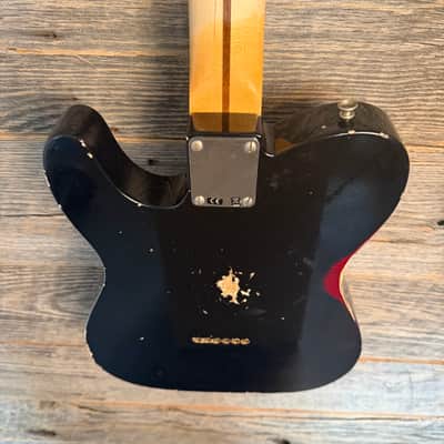 Used Fender Custom Shop 1952 Telecaster Relic - Black over CAR w/OHSC image 7
