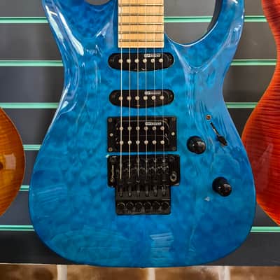 ESP LTD MH-203QM See Thru Blue 2020 Electric Guitar image 4