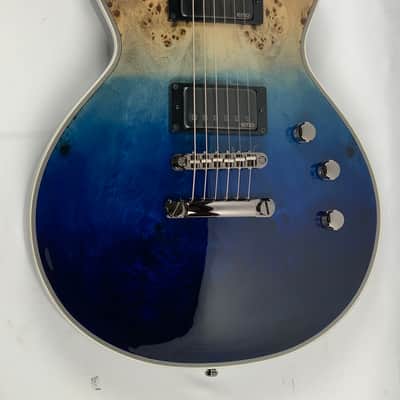 ESP E-II Eclipse Blue Natural Fade BM Burled Maple Electric Guitar + Hard Case B-Stock Made in Japan image 6