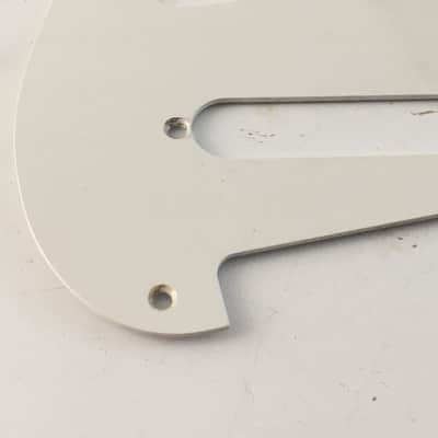 1990s Vintage 1-ply 50s Fender USA Guitar Natural Relic American Strat Pickguard Off White image 4