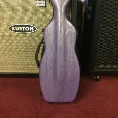 WCS Cello-Shaped VIOLIN upgraded Fiberglass Pro Case 4/4 Brushed Purple image 1