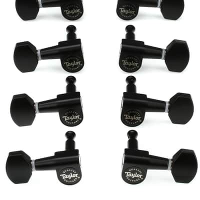 Taylor 12-String 6x6 Guitar Tuners, 1:18 Ratio - SATIN BLACK, #181-12SB