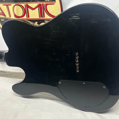 Squier Double Fat Telecaster tele Deluxe 2002 Electric Guitar - Black Metallic image 11