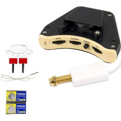 Acoustic Guitar Soundhole Preamp Piezo Pickup EQ with Microphone image 1