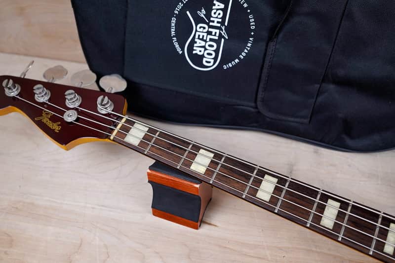 Fender JAB-EQ Left Handed Jaguar Bass CIJ 2008 Old Candy Apple Red