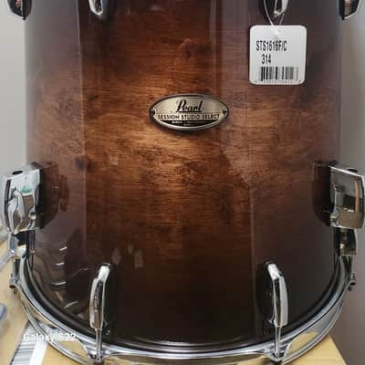 USED Pearl Session Studio Select Gloss Barnwood Brown 16x16" Floor Tom Drum w/Legs | Authorized Dealer image 3