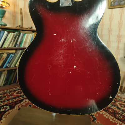 Jolana Spesial Tornado Vintage Electric Guitar Soviet USSR Tremolo bar 360 Strat Semi Hollow image 10