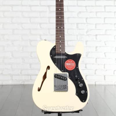 Squier Affinity Series Telecaster Thinline Electric Guitar - Olympic White with Laurel Fingerboard (TeleTLAFOWd1) image 1