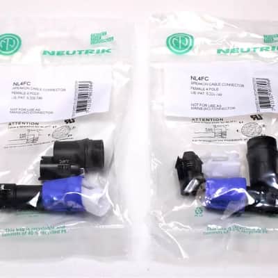 (2) Two Original NEUTRIK NL4FC 4-POLE SPEAKON Cable Mount Speaker Connector image 2