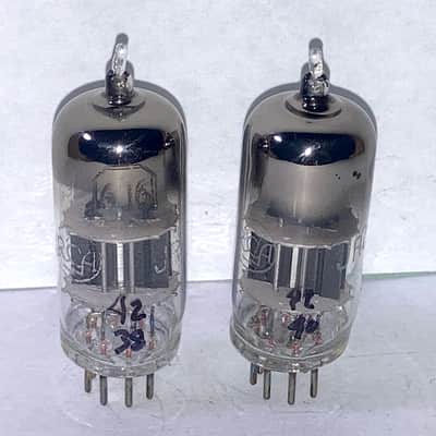1944 RCA 6J6 ECC91 Black Plate JAN Mil-Spec Tubes, Matched Pair, NOS Testing, WWII Date Codes image 3