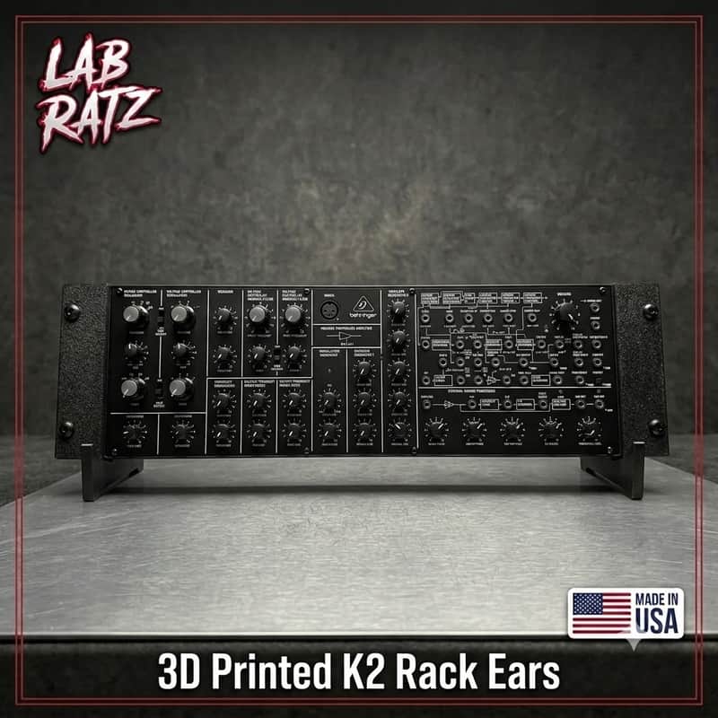 3D Printed Rack Ears for Behringer K-2 + MORE! image 1