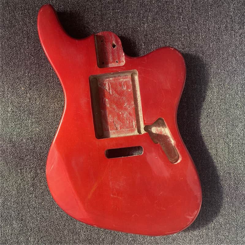 Red Offset Jazzmaster Style Guitar Body | Reverb