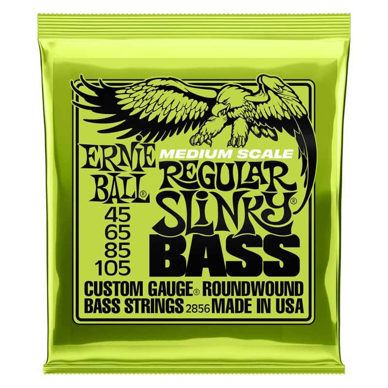 Ernie Ball Regular Slinky Nickel Wound Medium Scale Electric Bass Strings - 45-105 Gauge image 1