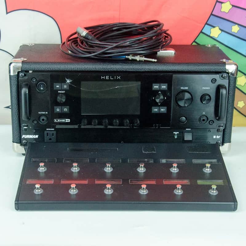 Used Line 6 Helix Rack & Control with Guitar Modeler and Foot Controller, Furman Power Conditioner, Rack Case image 1