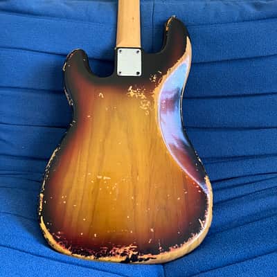 1974 Fender Precision Bass Sunburst Rosewood Board image 20