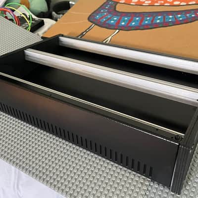 Eurorack Desktop Custom Case 6U 84HP - Aluminum w/ Wood Endcheeks- TR-909 sized image 3