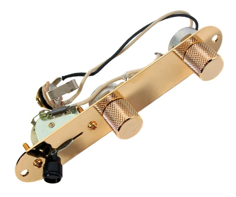 920D Custom Shop T3W-G 3-Way Loaded Tele Control Plate w/ CTS Pots CRL Switch image 1
