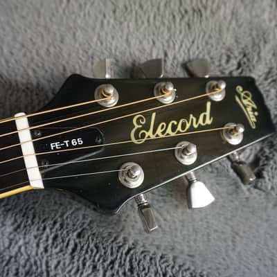 Aria Elecord FE-T65 Acoustic Electric Guitar MIJ Japan w/ OHSC & Paperwork image 12