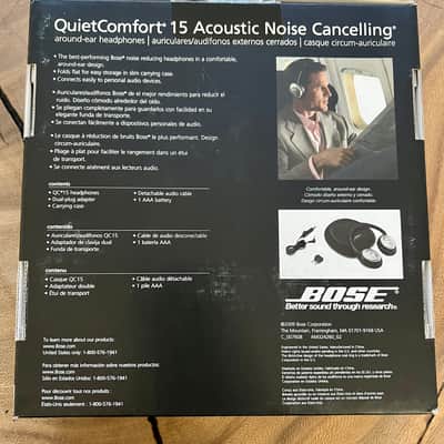 Bose QC15 Quiet Comfort 15 Acoustic Noise Cancelling Headphones w/ Case, Box & Manual Not Working image 11